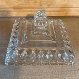 VintageCut Glass Square Lid